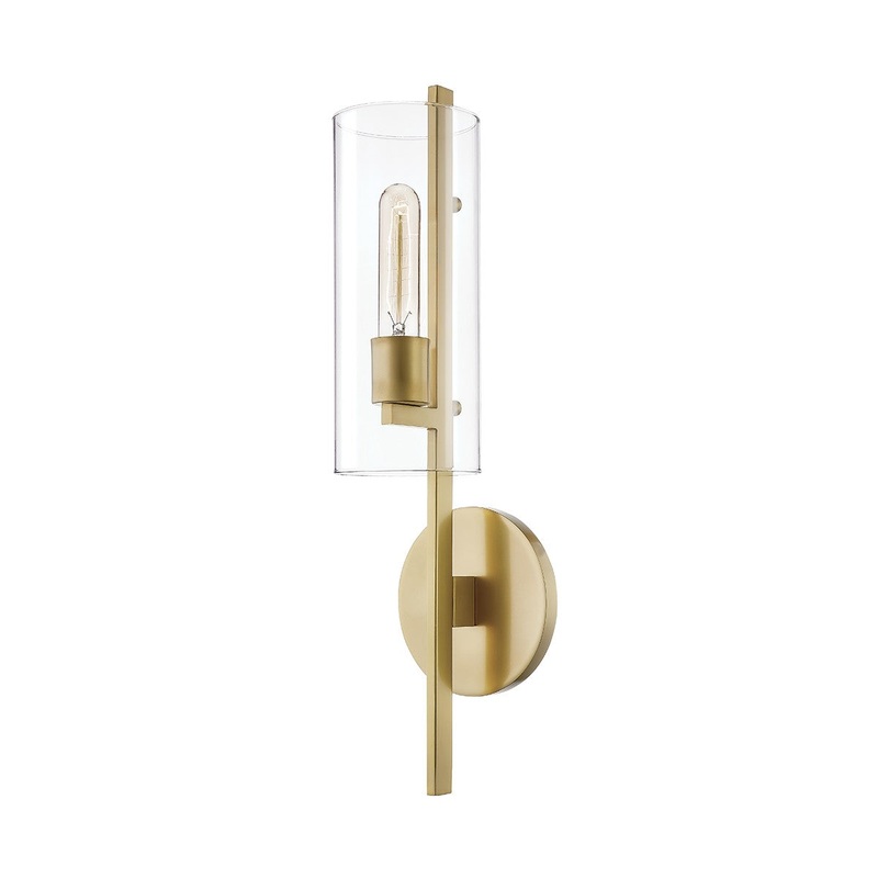Mitzi H326101-AGB Ariel One Light Wall Sconce, Aged Brass