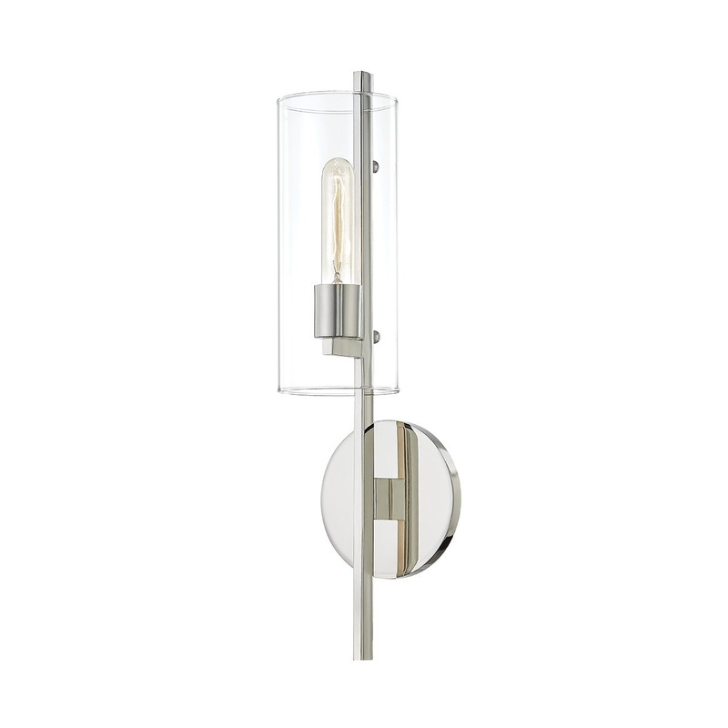 Mitzi H326101-PN Ariel One Light Wall Sconce, Polished Nickel