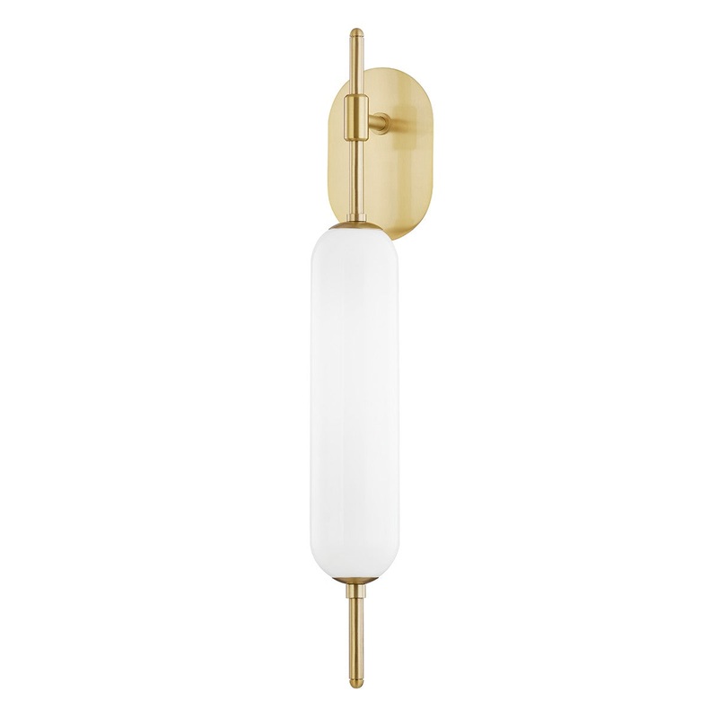 Mitzi H373101-AGB Miley One Light Wall Sconce, Aged Brass