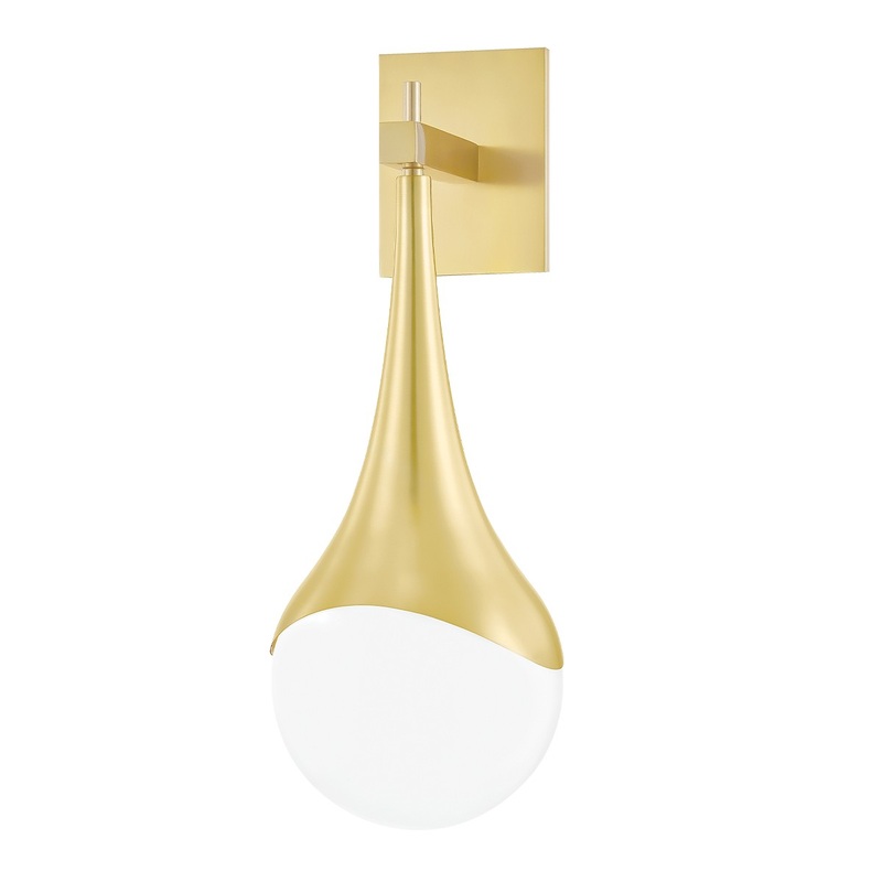 Mitzi H375101-AGB Ariana One Light Wall Sconce, Aged Brass