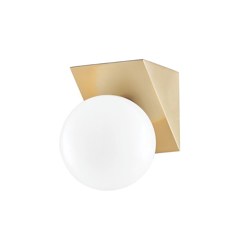 Mitzi H385301-AGB Aspyn One Light Bath Bracket, Aged Brass