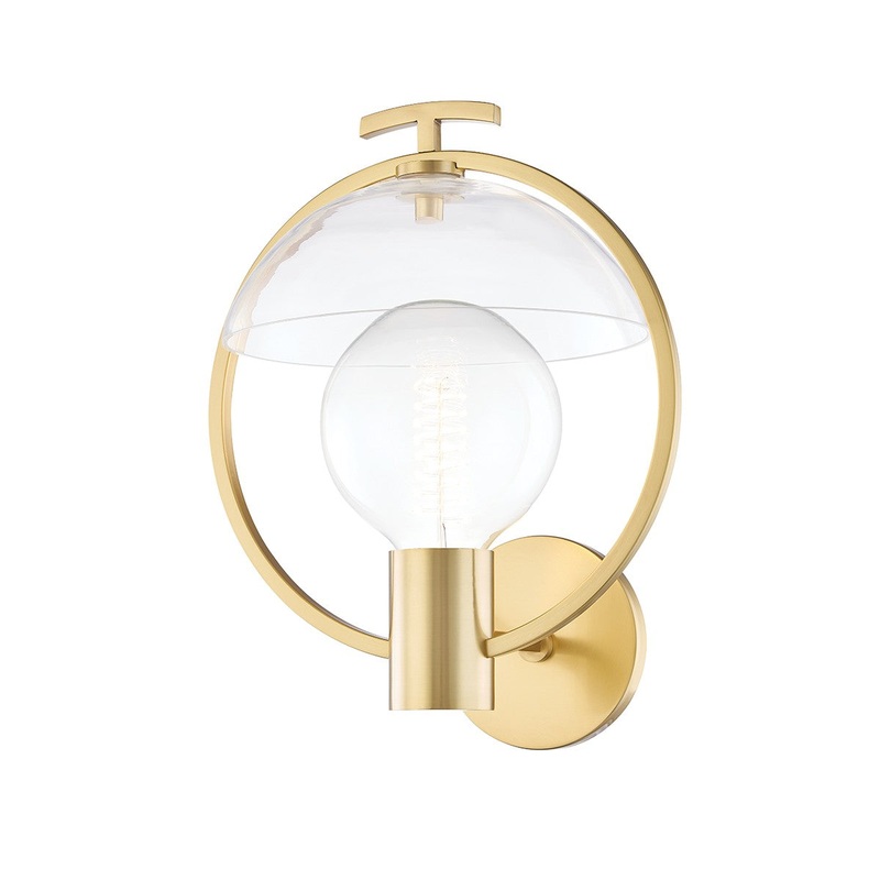 Mitzi H387101-AGB Ringo One Light Wall Sconce, Aged Brass