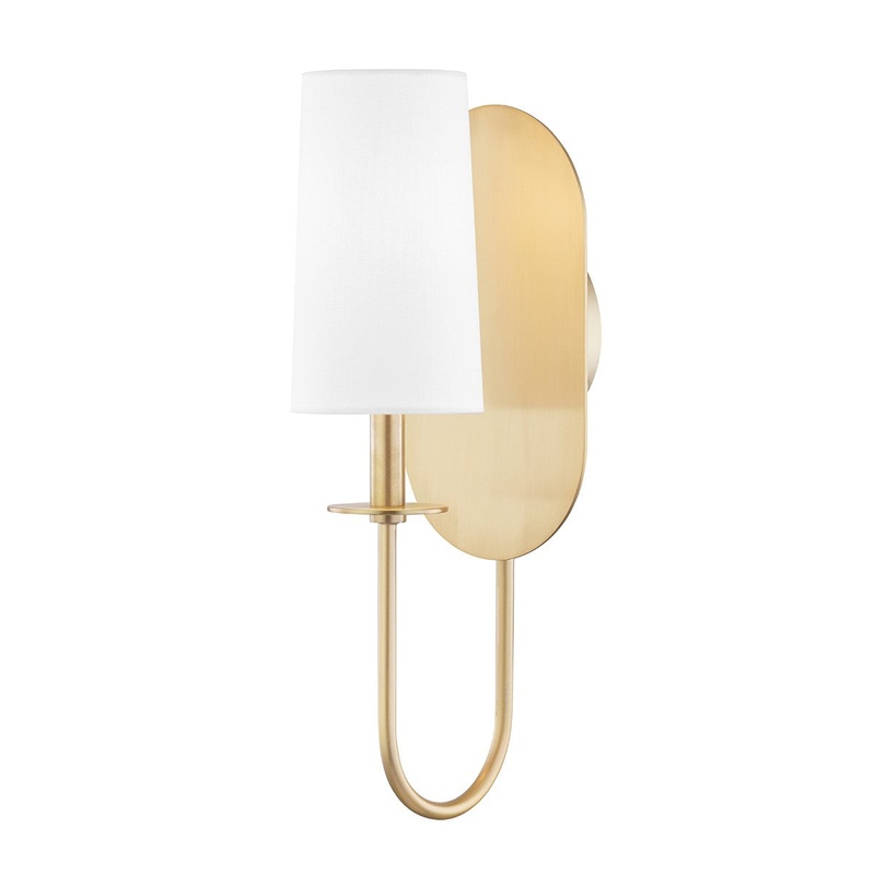 Mitzi H395101-AGB Lara One Light Wall Sconce, Aged Brass