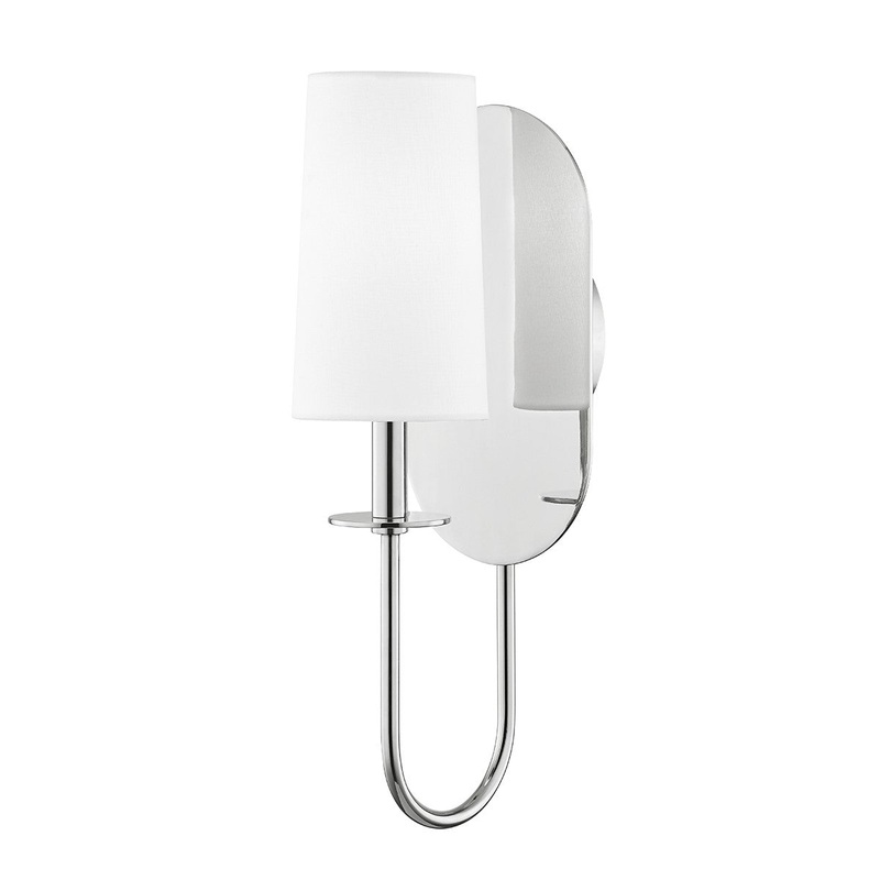 Mitzi H395101-PN Lara One Light Wall Sconce, Polished Nickel