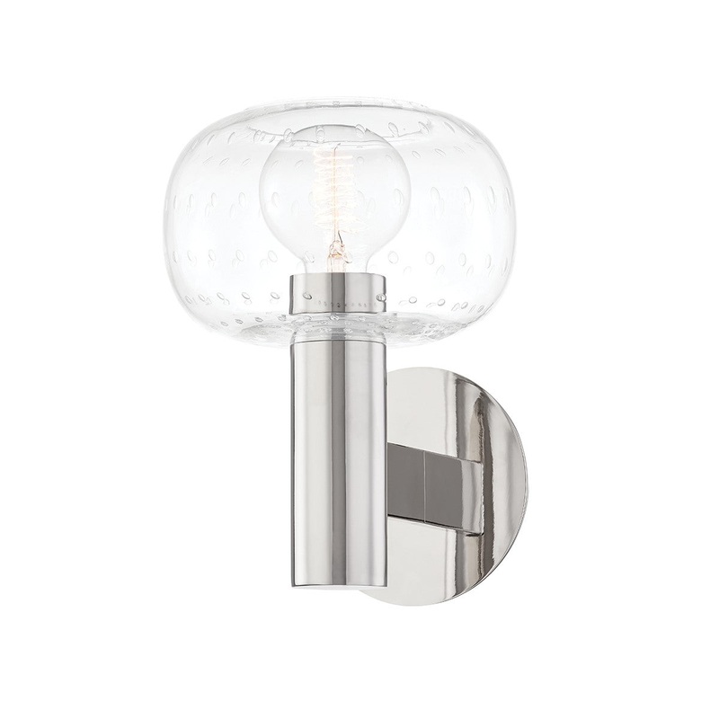 Mitzi H403301-PN Harlow One Light Wall Sconce, Polished Nickel