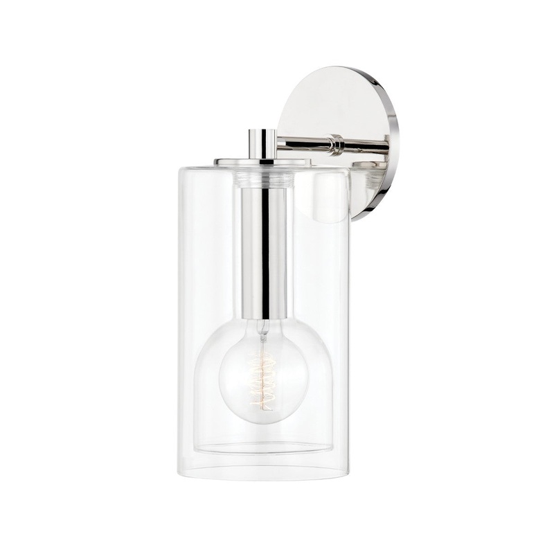 Mitzi H415101A-PN Belinda One Light Wall Sconce, Polished Nickel