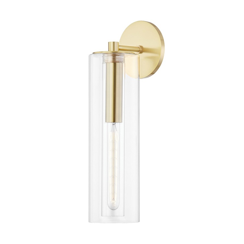 Mitzi H415101B-AGB Belinda One Light Wall Sconce, Aged Brass