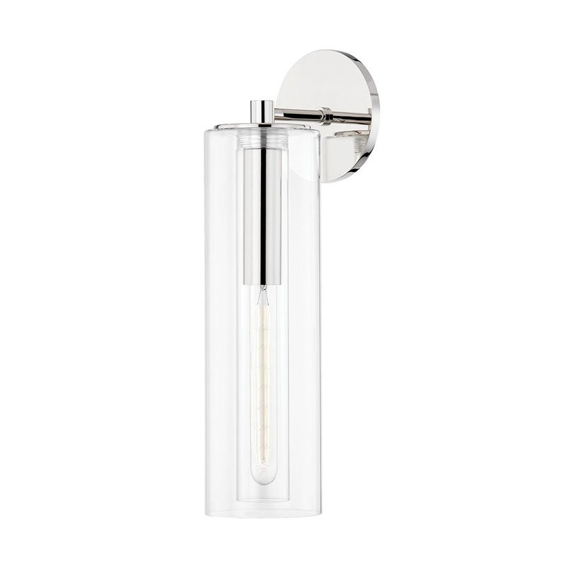Mitzi H415101B-PN Belinda One Light Wall Sconce, Polished Nickel