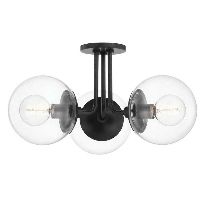 Mitzi H503603-OB Meadow Three Light Semi Flush Mount, Old Bronze