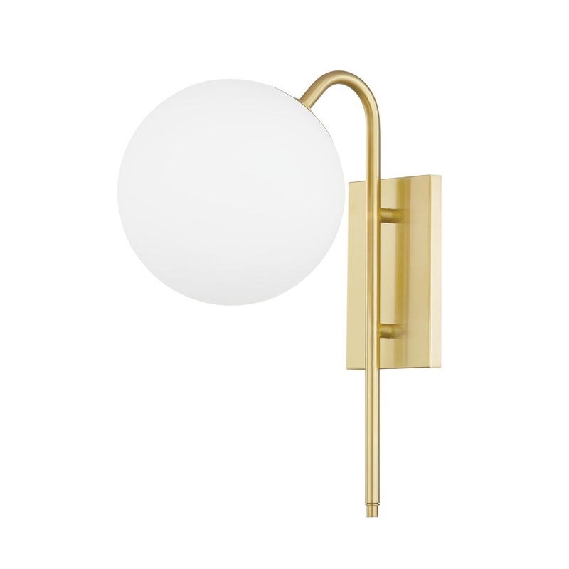Mitzi H504101-AGB Ingrid One Light Wall Sconce, Aged Brass
