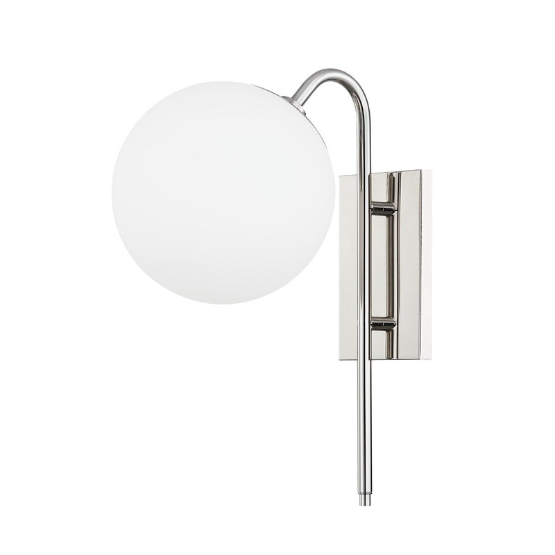 Mitzi H504101-PN Ingrid One Light Wall Sconce, Polished Nickel