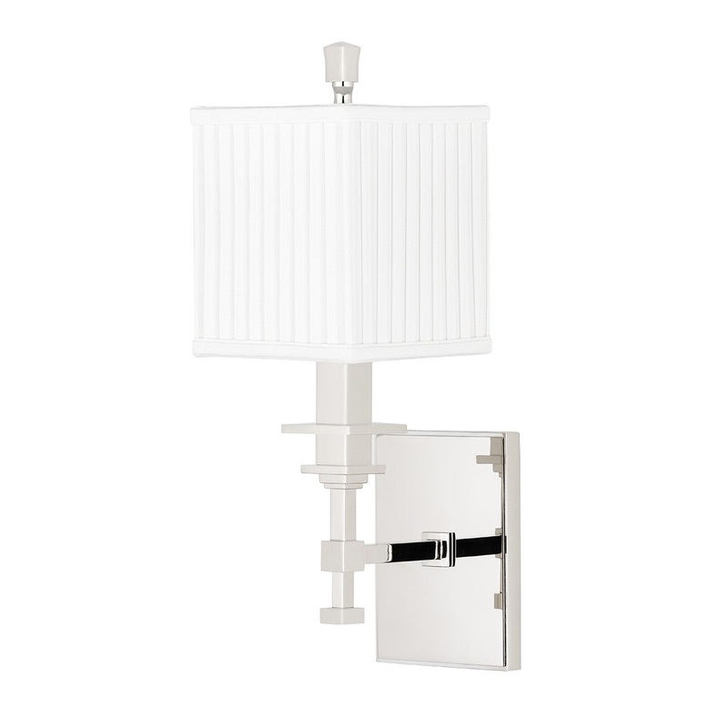 Hudson Valley 241-PN Berwick One Light Wall Sconce, Polished Nickel (Discontinued)