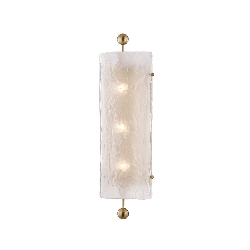 Hudson Valley 2422-AGB Broome Three Light Wall Sconce, Aged Brass