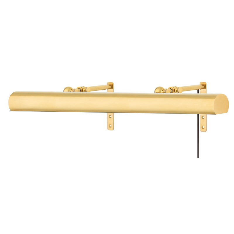 Hudson Valley 2430-AGB Vernon Four Light Picture Light With Plug, Aged Brass