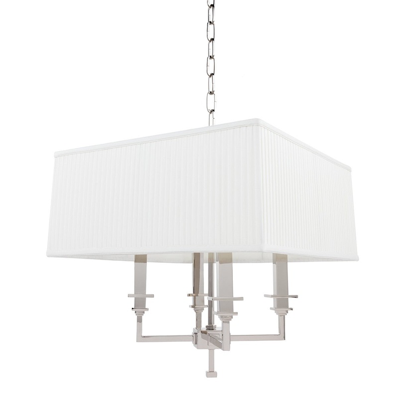 Hudson Valley 244-PN Berwick Four Light Chandelier, Polished Nickel (Discontinued)