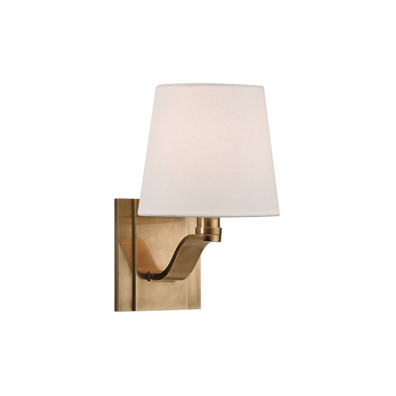 Hudson Valley 2461-AGB Clayton One Light Wall Sconce, Aged Brass (Discontinued)