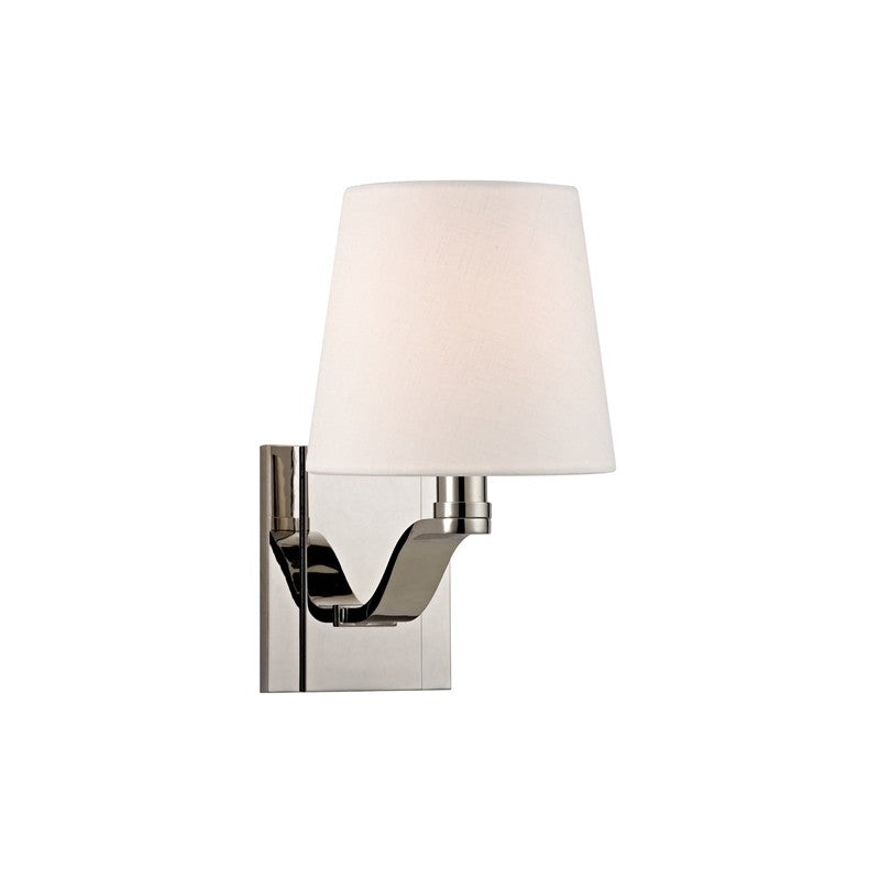 Hudson Valley 2461-PN Clayton One Light Wall Sconce, Polished Nickel (Discontinued)