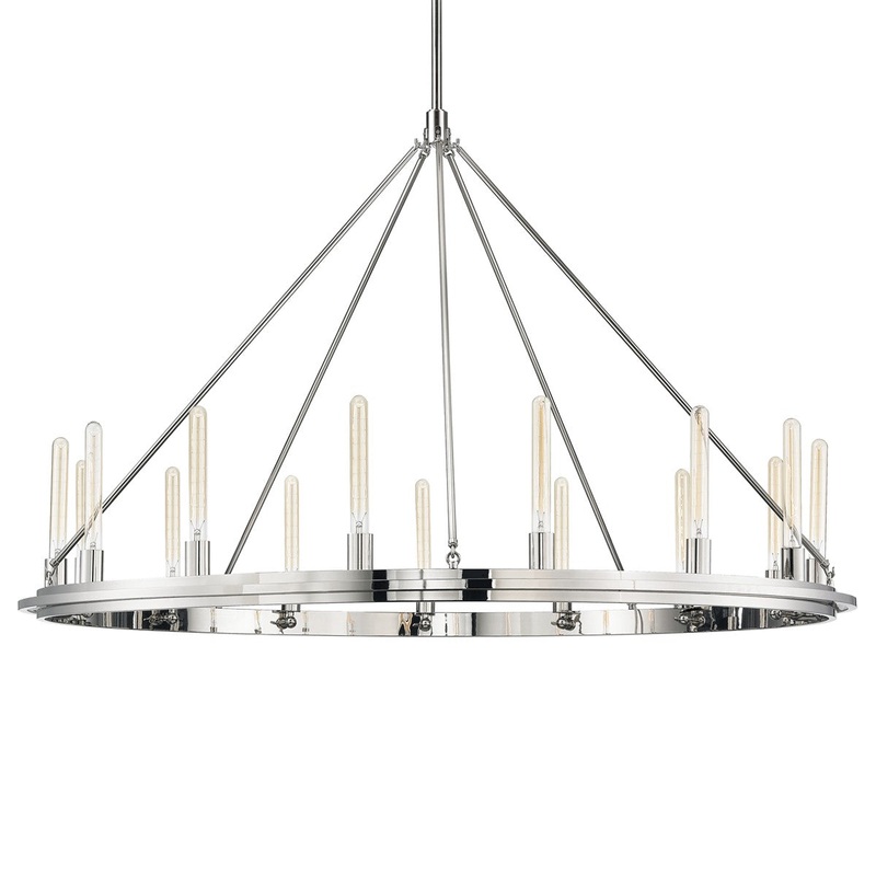 Hudson Valley 2758-PN Chambers 15 Light Pendant, Polished Nickel
