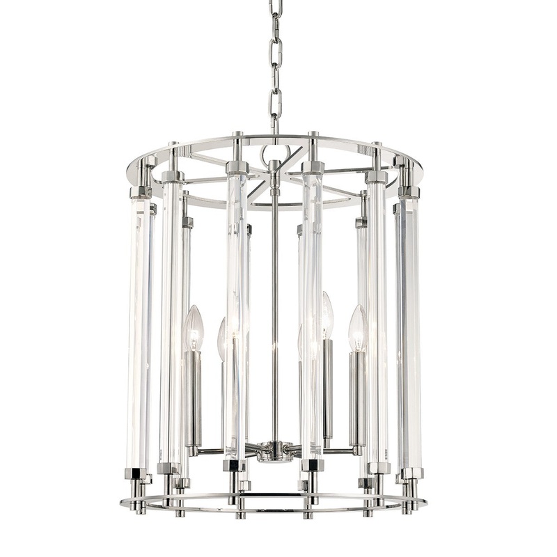 Hudson Valley 2818-PN Haddon Six Light Pendant, Polished Nickel