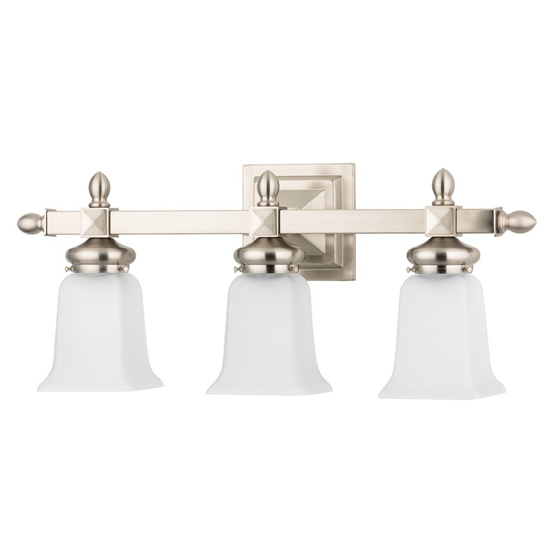 Hudson Valley 2823-SN Cumberland Three Light Bath Bracket, Satin Nickel (Discontinued)
