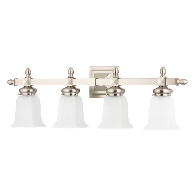 Hudson Valley 2824-SN Cumberland Four Light Bath Bracket, Satin Nickel (Discontinued)