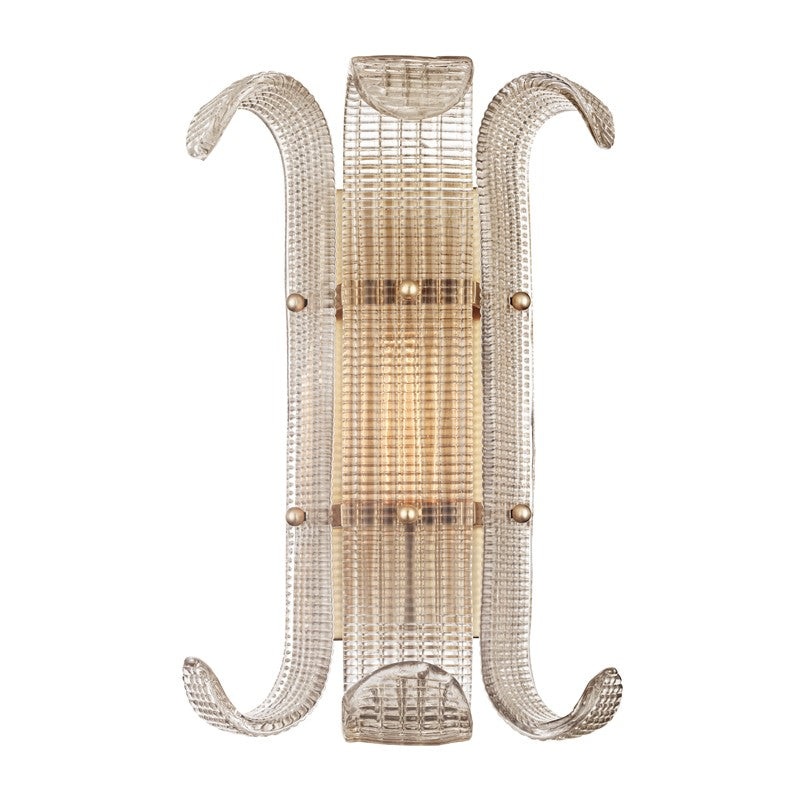 Hudson Valley 2900-AGB Brasher One Light Wall Sconce, Aged Brass