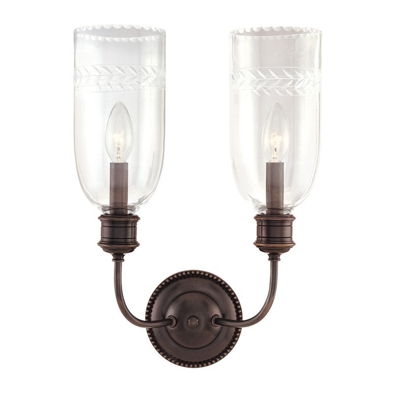 Hudson Valley 292-OB Lafayette Two Light Wall Sconce, Old Bronze (Discontinued)