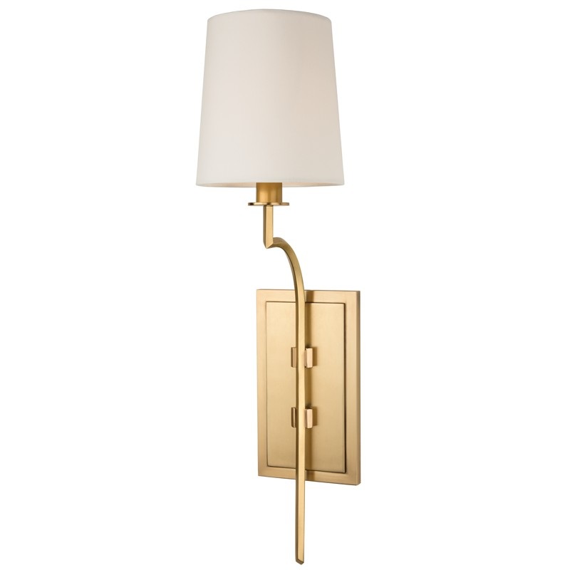Hudson Valley 3111-AGB Glenford One Light Wall Sconce, Aged Brass