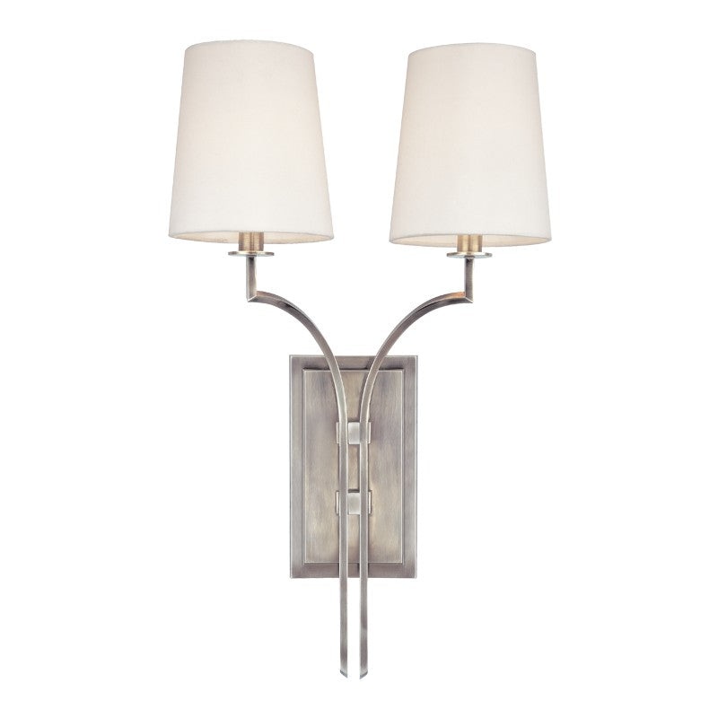 Hudson Valley 3112-AN Glenford Two Light Wall Sconce, Antique Nickel