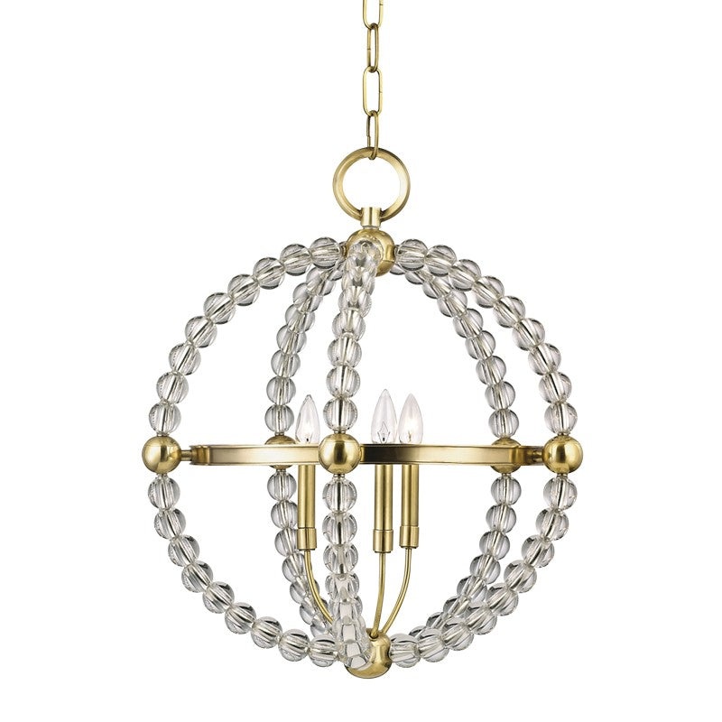 Hudson Valley 3120-AGB Danville Three Light Pendant, Aged Brass