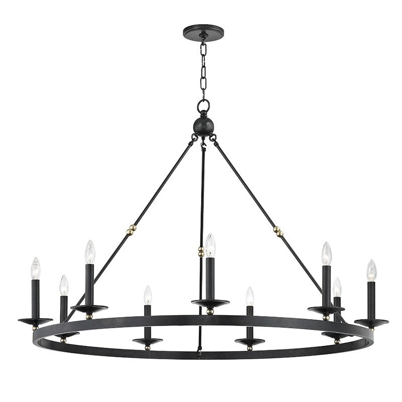 Hudson Valley 3209-AOB Allendale Nine Light Chandelier, Aged Old Bronze