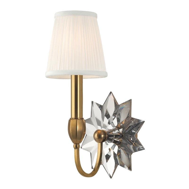 Hudson Valley 3211-AGB Barton One Light Wall Sconce, Aged Brass