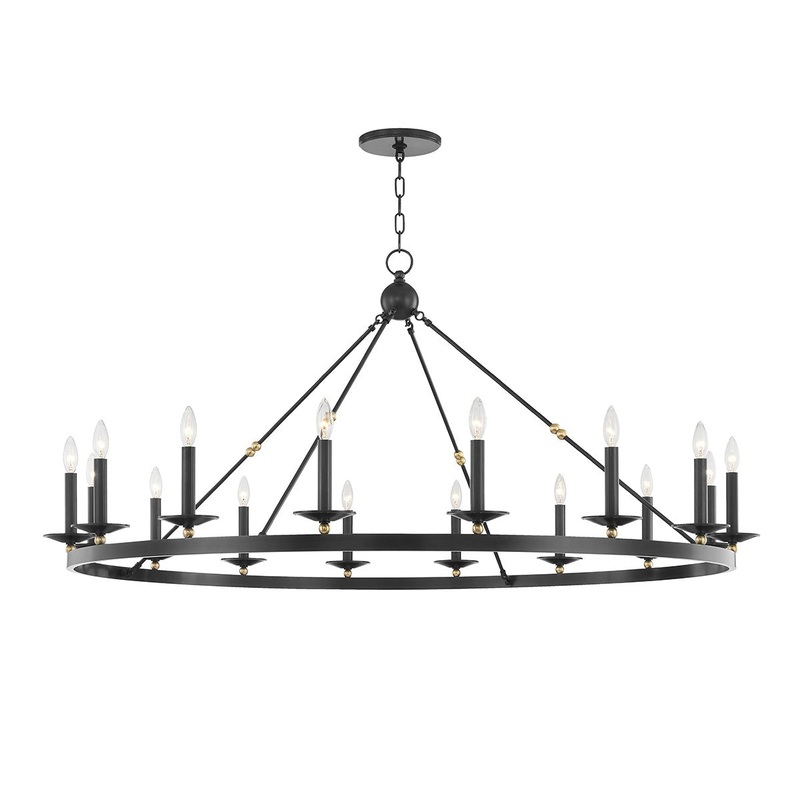 Hudson Valley 3216-AOB Allendale 16 Light Chandelier, Aged Old Bronze