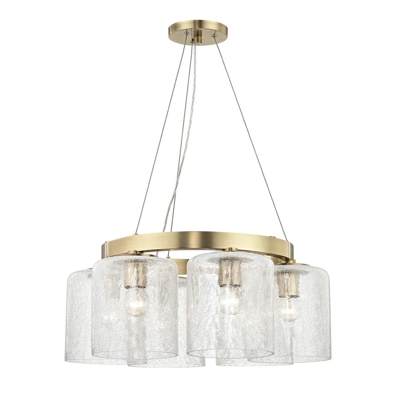 Hudson Valley 3224-AGB Charles Six Light Chandelier, Aged Brass (Discontinued)