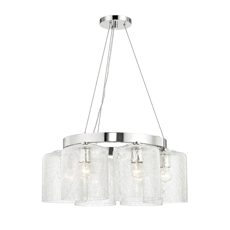 Hudson Valley 3224-PN Charles Six Light Chandelier, Polished Nickel (Discontinued)