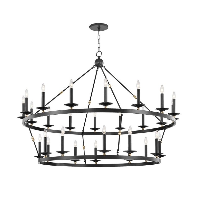 Hudson Valley 3228-AOB Allendale 28 Light Chandelier, Aged Old Bronze
