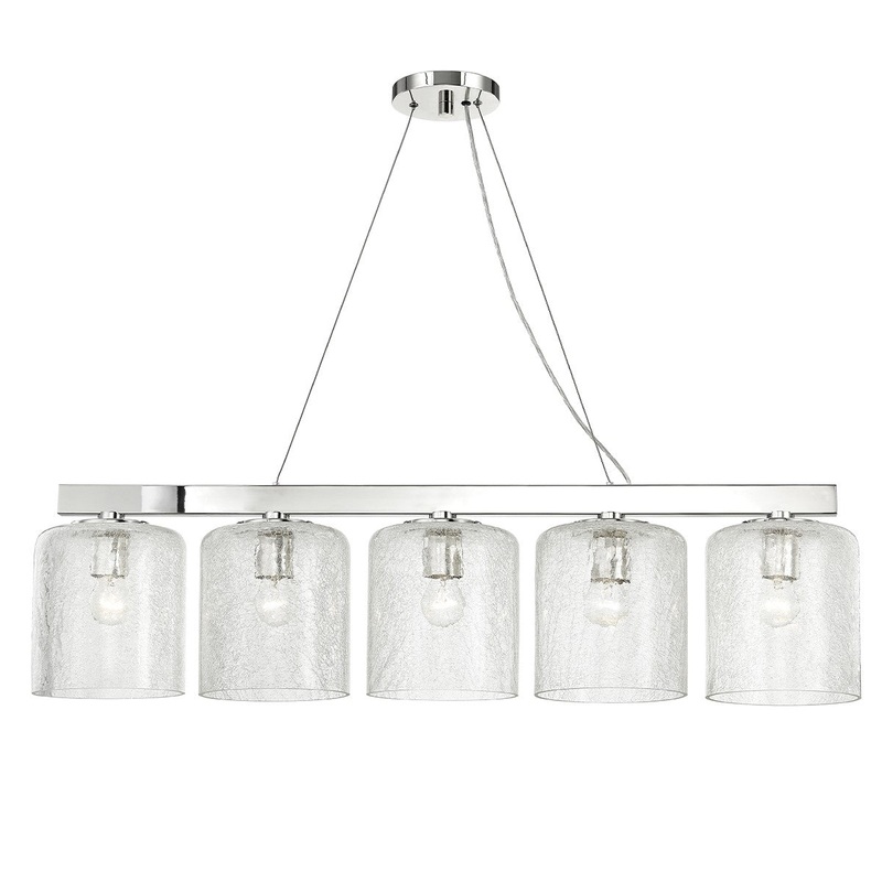 Hudson Valley 3240-PN Charles Five Light Island Pendant, Polished Nickel (Discontinued)