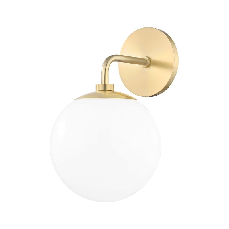 Mitzi H105101-AGB Stella One Light Wall Sconce, Aged Brass