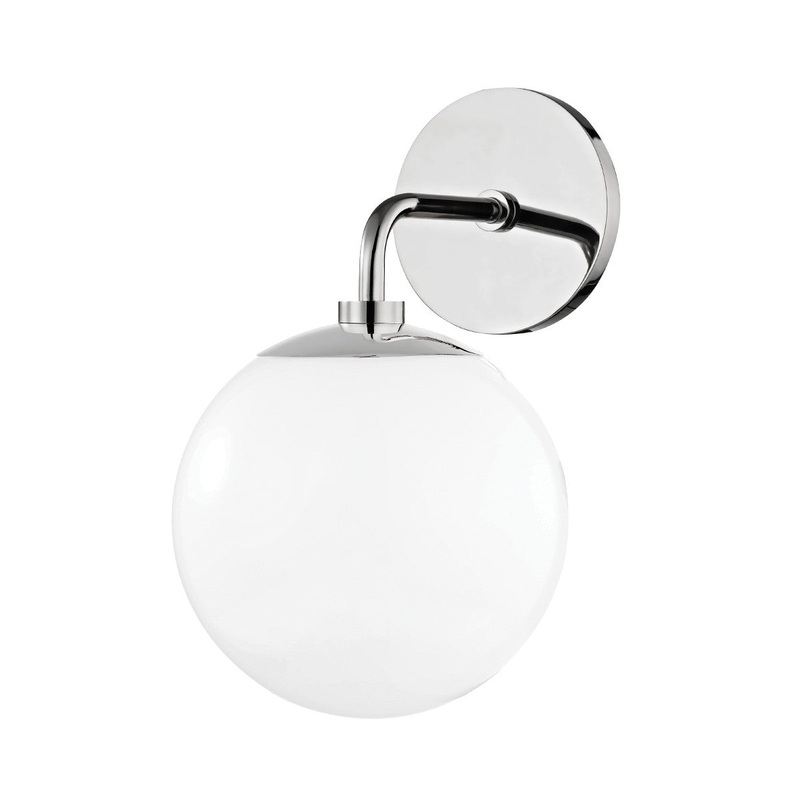 Mitzi H105101-PN Stella One Light Wall Sconce, Polished Nickel