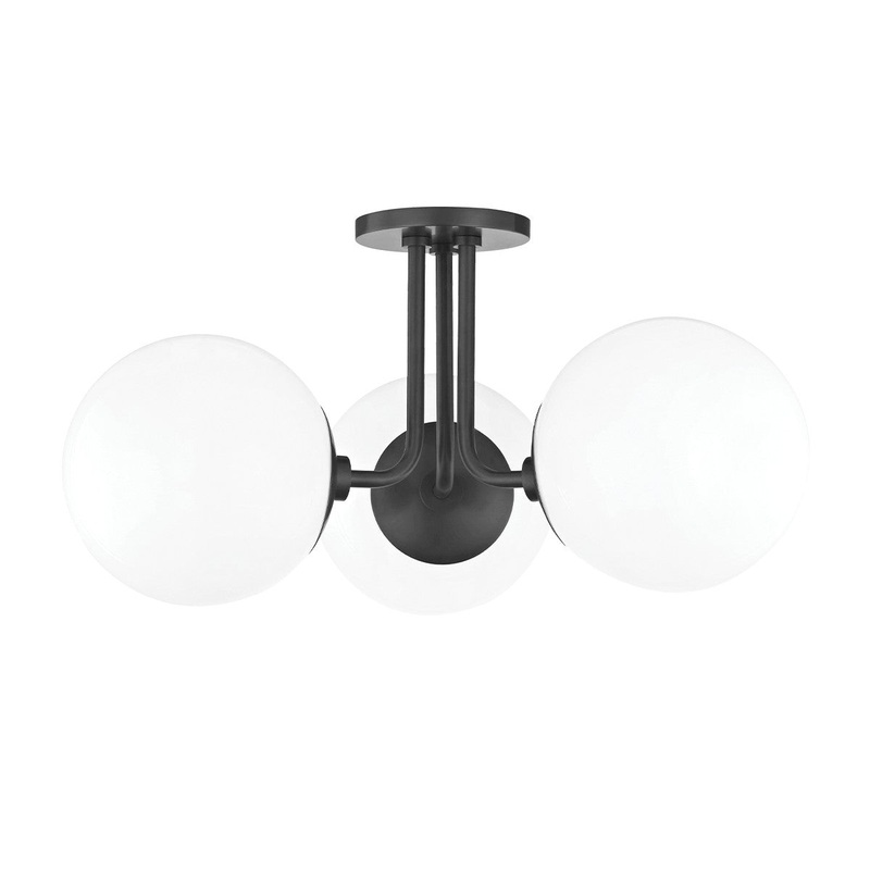 Mitzi H105603-OB Stella Three Light Semi Flush Mount, Old Bronze
