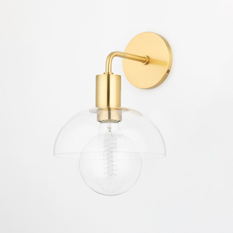 Mitzi H107101-AGB Kyla One Light Wall Sconce, Aged Brass