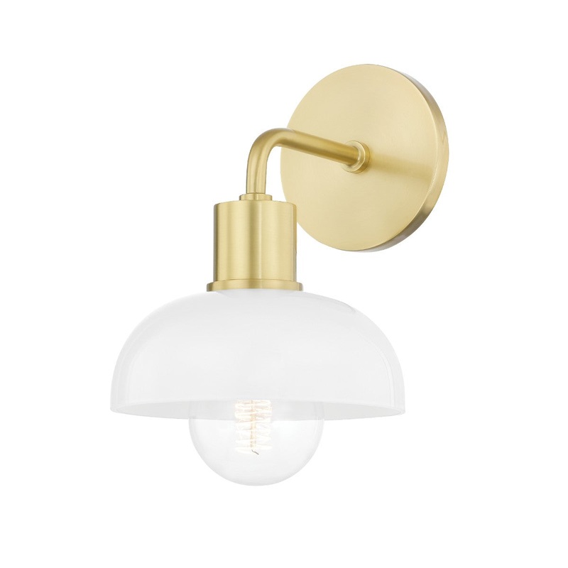 Mitzi H107301-AGB Kyla One Light Bath Bracket, Aged Brass