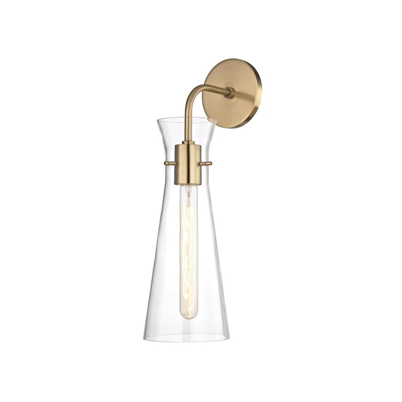 Mitzi H112101-AGB Anya One Light Wall Sconce, Aged Brass