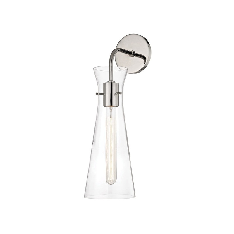 Mitzi H112101-PN Anya One Light Wall Sconce, Polished Nickel