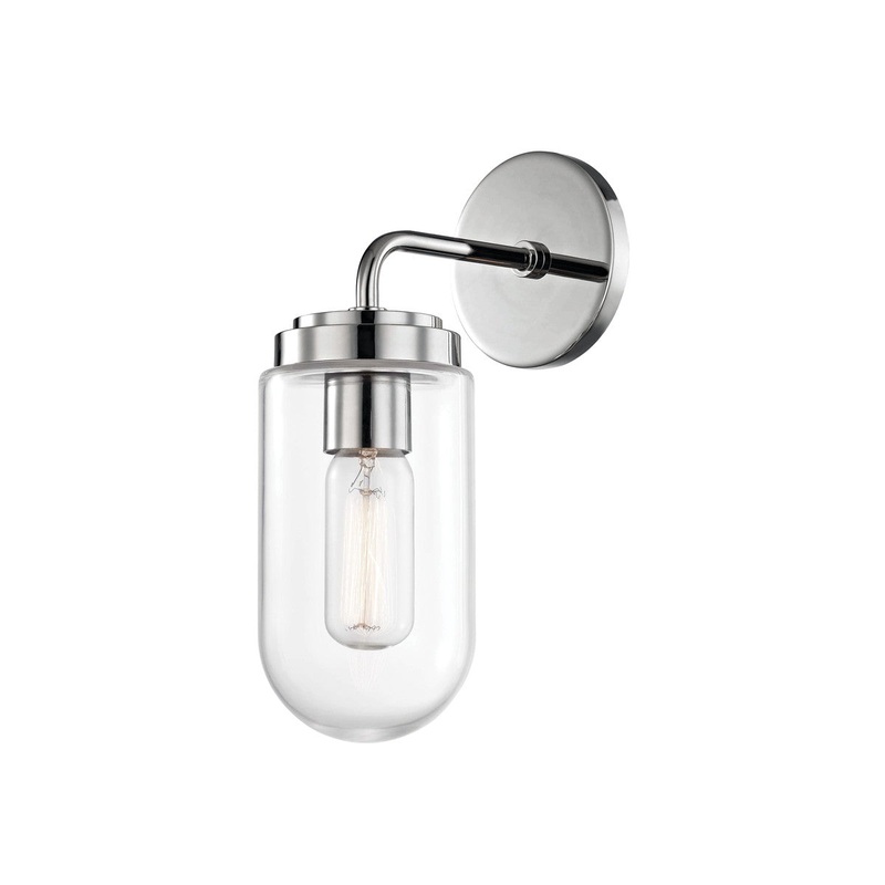 Mitzi H124101-PN Clara One Light Wall Sconce, Polished Nickel