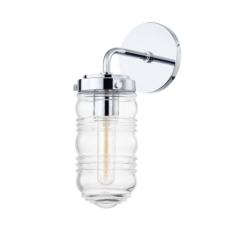 Mitzi H124301-PC Clara One Light Bath Bracket, Polished Chrome