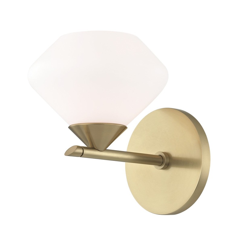 Mitzi H136301-AGB Valerie One Light Bath Bracket, Aged Brass