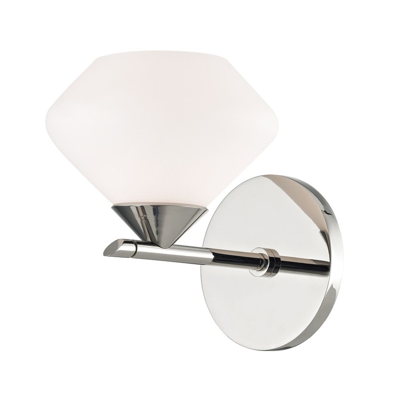 Mitzi H136301-PN Valerie One Light Bath Bracket, Polished Nickel
