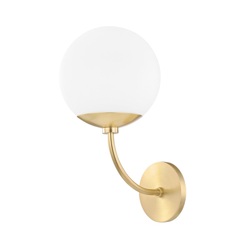 Mitzi H160101-AGB Carrie One Light Wall Sconce, Aged Brass