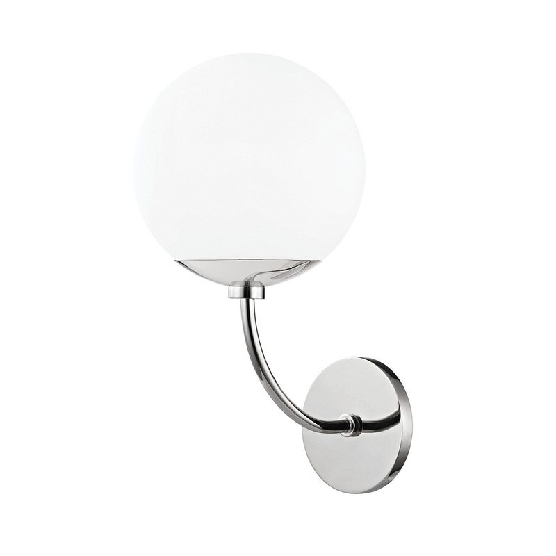 Mitzi H160101-PN Carrie One Light Wall Sconce, Polished Nickel